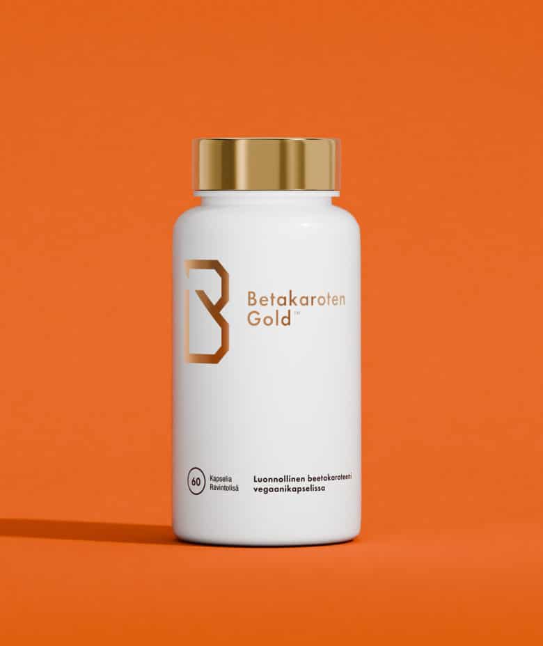 Beta-karoteenikapselit Beta Carotene Gold Editionista.